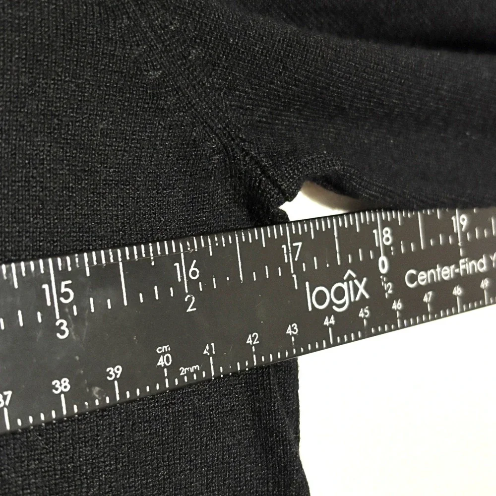 New Apt. 9 Turtleneck Sweater Womens Medium Black Rayon Blend Ribbed Knit Top